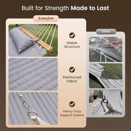 2 Person Quilted Hammock with SpreaderBar