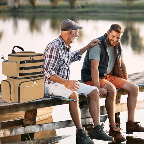 Fishing Backpack with Cooler Compartment & Rod Holders for Boys
