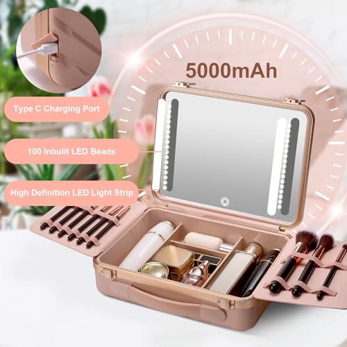 Travel Makeup Case with Mirror