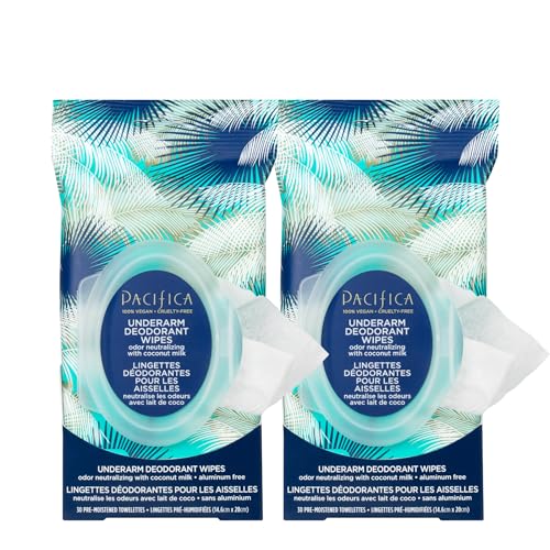 Beauty Coconut Milk & Essential Oils Underarm Deodorant Wipes (60 Count)