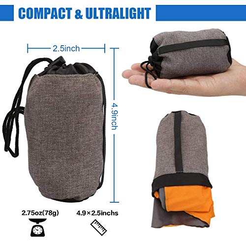 2 Pack Set Ultralight Inflatable Camping Pillows with Compact Pouch Sack Ergonomic Pillow for Neck & Lumbar Support While Camping (2 Count)
