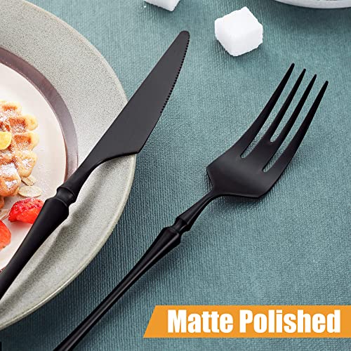 20 Piece Matte Black Silverware Set for 4 (4 Count)