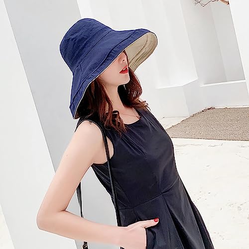 Women Summer Wide Brim Sun Hat Bucket Fishing Hats UV Protection