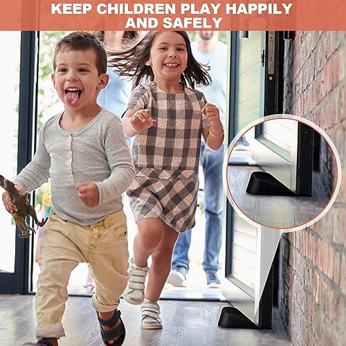 8 Pack Large Door Stoppers Heavy Duty Rubber Stopper for Bottom of Door Wedge Stopper for Home Office (8 Count)