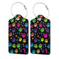 Cute Dog Paws Leather Luggage Tag with Stainless Steel Ring