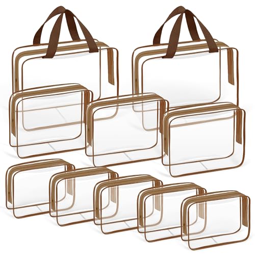 10 PCS Clear Travel Bags for Toiletries