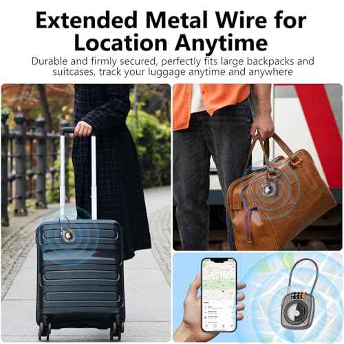 Compatible with Apple AirTag Secure Lock with Wire Cable (2 Count)
