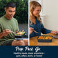 Prep - 20-Piece 1-Compartment Reusable Meal Prep Containers with Lids, PFAS & BPA Free Materials, Durable, Microwave, Freezer, & Dishwasher Safe To Go Food Storage (Navy Blue) (20 Count)