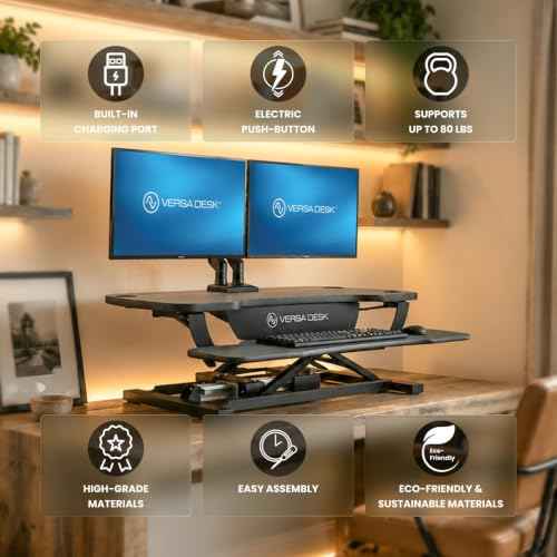 PowerPro 40 Inch Electric Standing Desk Converter