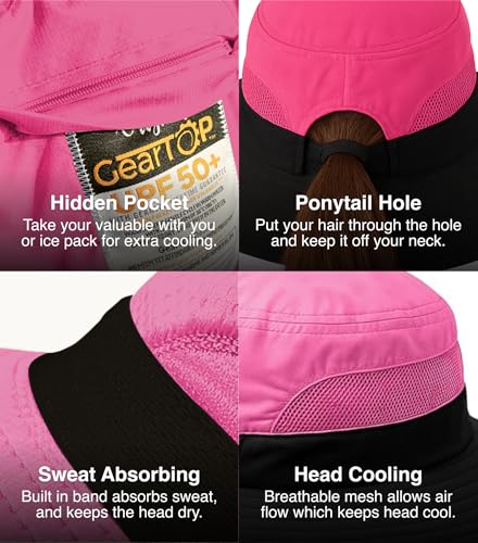 Ponytail Sun Hat for Women with UPF 50+ UV Protection