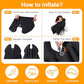 2-in-1 Inflatable Seat Cushion & Lumbar Support,Black