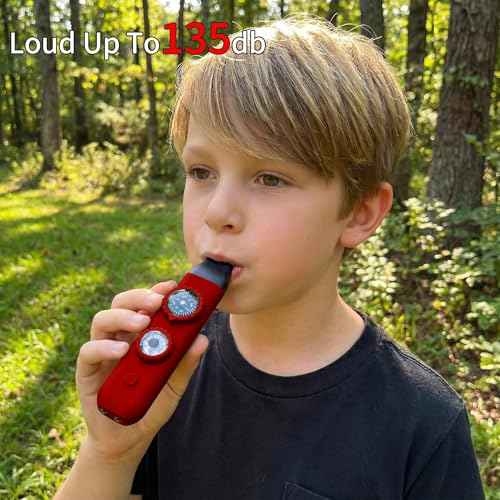 Multifunctional Survival Emergency Whistle for Kids with Compass Hiking Survival (2 Count)