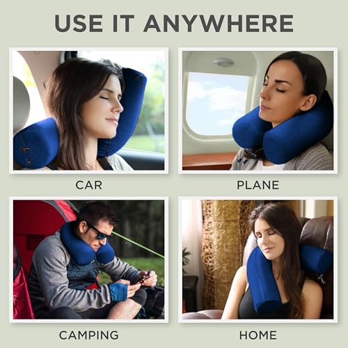 Twist Memory Foam Travel Pillow for Airplanes