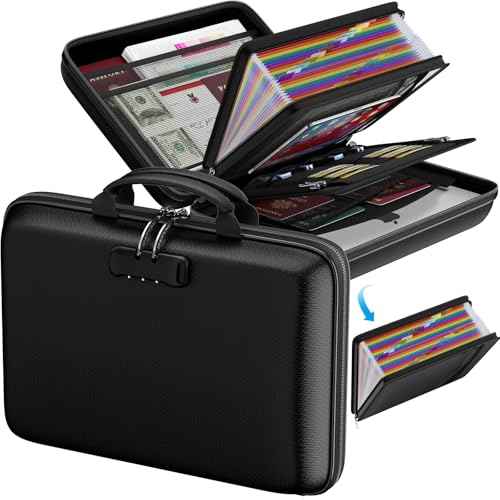 Fireproof Document Box with Lock & 25