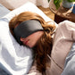Asteroid Grey Sleep Mask 23” x 4” Weighted Eye Mask for Sleeping 0.75 lbs 100% Light Blocking Mask for Travel and Rest Silky Soft Fabric for Deep Gentle Sleep