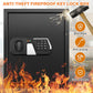 200 Keys Heavy Duty Fireproof Key Lock Box Wall Mount with Code&Hook Plates