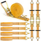4Pack Heavy Duty Ratchet Straps (4 Count)
