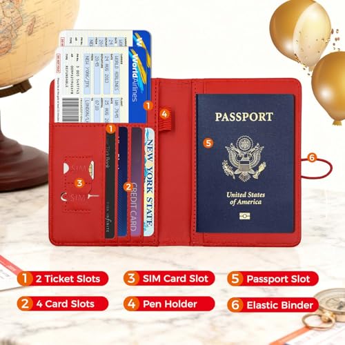 Premium Leather Passport Holder Covers Case