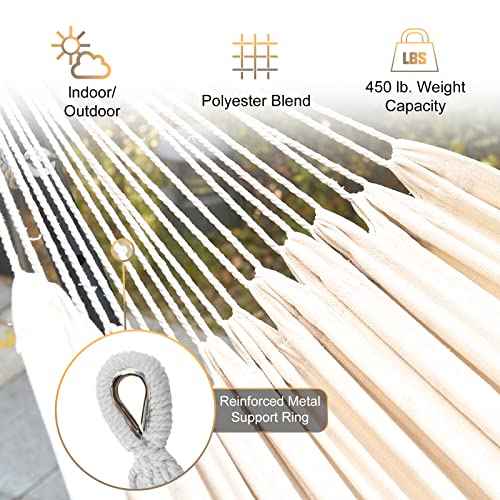 Double Hammock with Stand Included 450lb Capacity Steel Stand