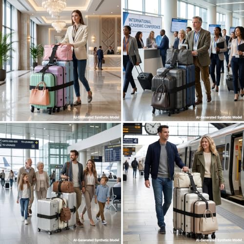 5 Pcs Adjustable Luggage Straps for Suitcases