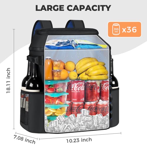 Backpack Cooler Insulated Waterproof Leakproof Lunch Bag 36 Cans