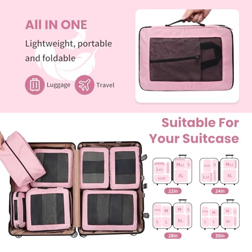 Compression Packing Cubes for Travel (8 Count)