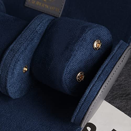 Genuine Napa Leather Watch Roll Travel Case for 3 Watches