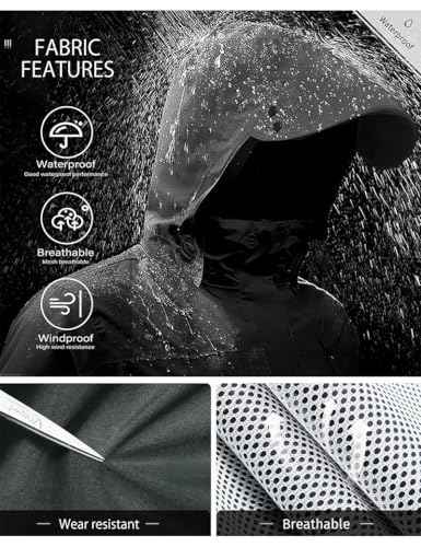 Rain Suit Waterproof Breathable Lightweight 2 (2 Pieces)