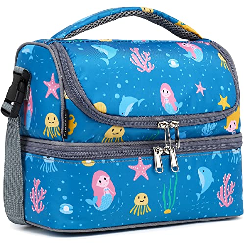 Double Decker Cooler Insulated Lunch Bag Large Tote for Boys