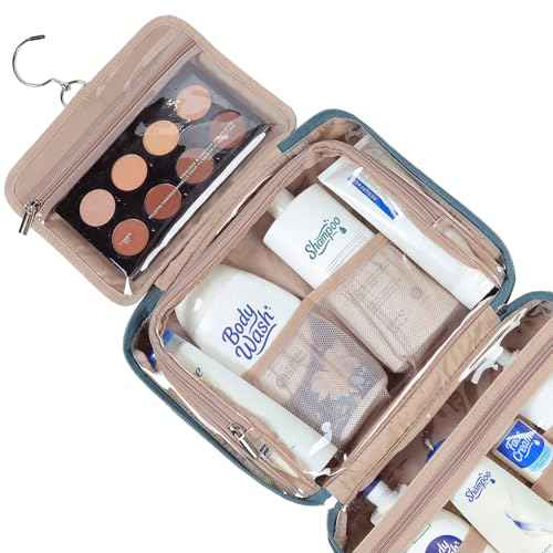 Travel Toiletry Bag for Women Hanging Organizer Makeup Case Pockets