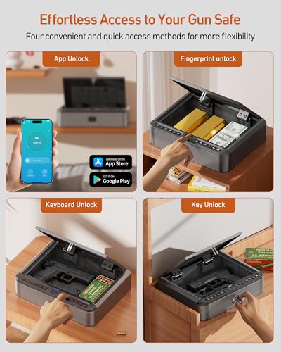 Gun Safe for Handgun with Fingerprint