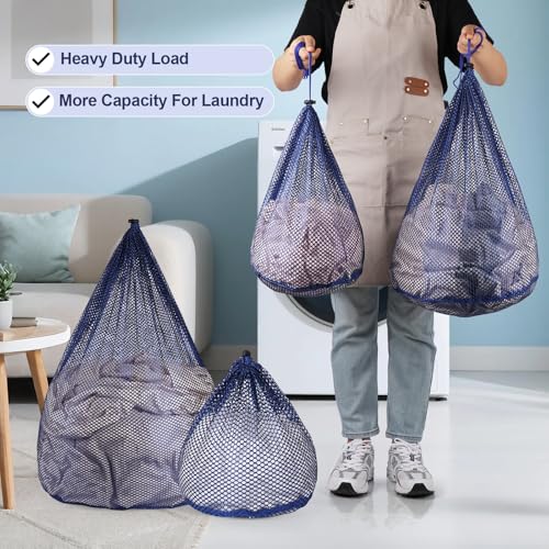 4Pcs Mesh Laundry Bags Washing Machine Mesh Wash Bags for Clothes (4 Count)