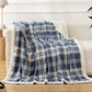 Sherpa Blanket Queen Plaid Thick Bed Blanket