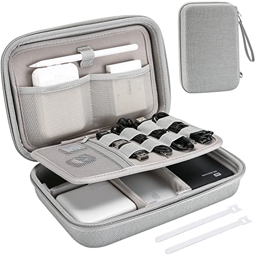 Hard Travel Electronic Organizer Case for MacBook Power Adapter Chargers Cables Power Bank Apple Magic Mouse Apple Pencil USB Flash Disk SD Card Small Portable Accessories Bag