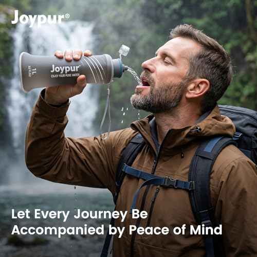 Collapsible Water Filter Bottle with 0.01 Micron Filtration (3 Count)