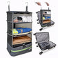 Stow-N-Go Hanging Travel Shelves, Packing Organizer for Luggage. Carry on Closet for Suitcase. Expandable Packing Cube. Travel Essentials. (Dark Gray - L, L = (L) 11.8" x (W) 11.8")