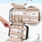 Toiletry Bag Hanging Travel Makeup Organizer with TSA Approved Transparent Cosmetic Bag Makeup Bag for Full Sized Toiletries (2 Count)