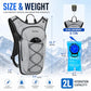 Lightweight Hydration Backpack with 2L Water Bladder Water Backpack for Hiking Gear Hydration Pack for Cycling Running Biking Hiking Backpack Gray