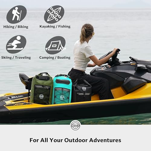 5/10/25/30/40L Waterproof Dry Backpack & Phone Case- Large Floating Dry Bag for Kayaking, Travel, Hiking, Fishing, Camping, Motorcycles & Beach, Heavy-Duty Roll Top Men/Women (Teal)