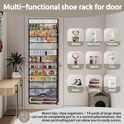 12 Pocket Over the Door Shoe Organizer