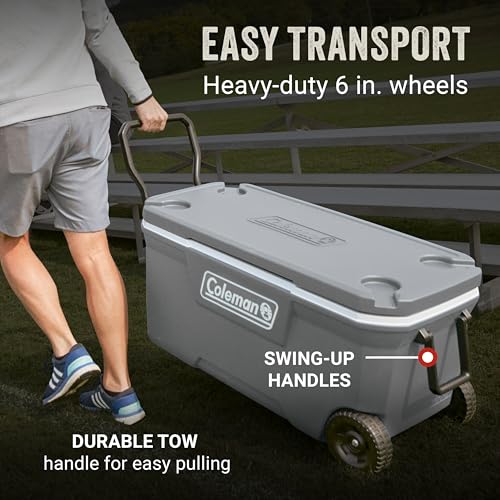 Classic Series Insulated Portable Rolling Cooler with Wheels