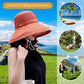 Women Summer Wide Brim Sun Hat Bucket Fishing Hats UV Protection