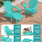 Folding Adjustable Adirondack Chairs with Footrest Set of 4 (4 Count)