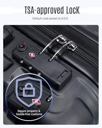 Luggage Sets 3 Pcs Suitcase with Wheels (3 Count)