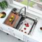 33x19 Drop In Kitchen Sink with Faucet Combo