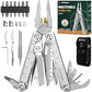 Multitool Pliers with Damascus Knife & Large Scissors