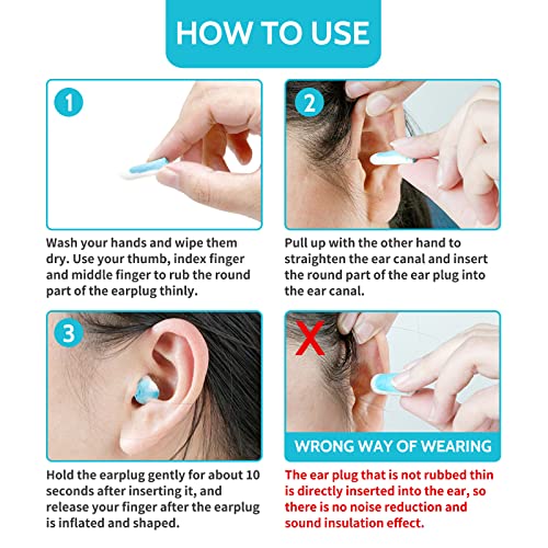 Soft Foam Ear Plugs for Sleeping (50 Count)