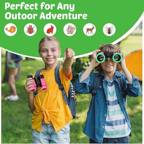 8 Set Kids Binoculars Bulk Shockproof Folding for Kids (8 Count)