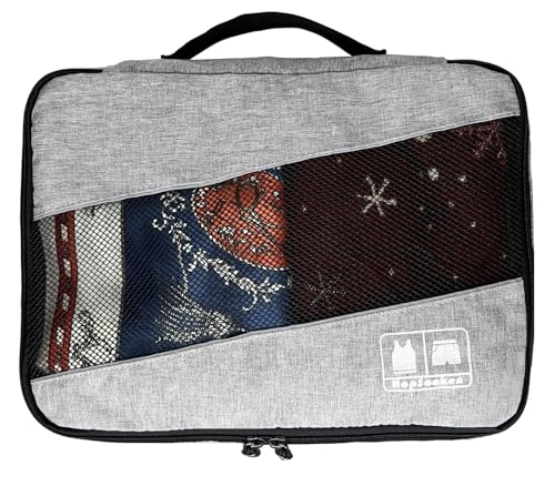 5 Set Packing Cubes for Travel Large Suitcase Luggage Organizer Bags Travel Accessories Vacation 4 Cubes 1 Laundry Pouch Bag (5 Count)