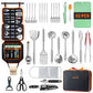 Camping Cooking Utensils Set 32 PCS Camp Kitchen Cookware Kit with Organizer Bag (32 Count)